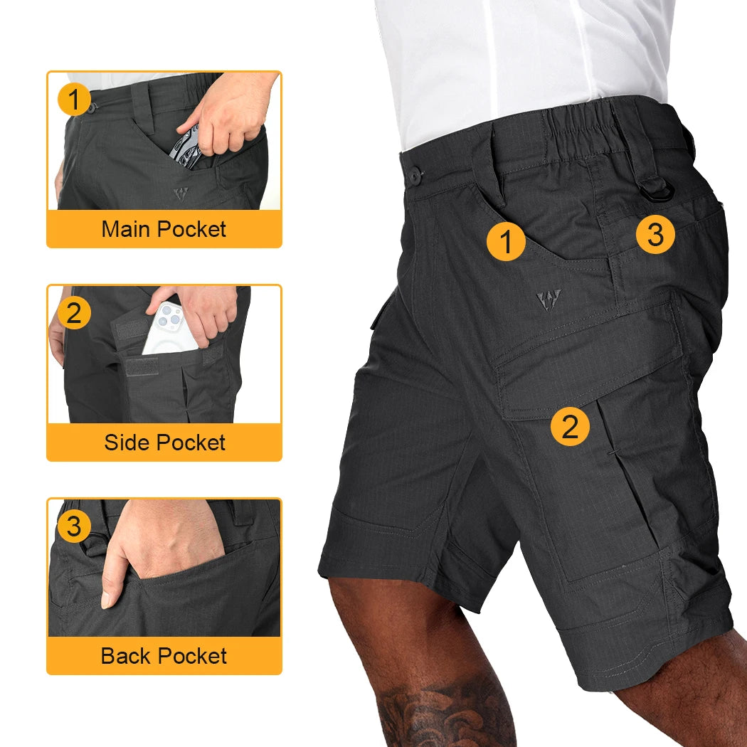 Short tactique IDOGEAR cargo été léger respirant multi-poches - BLACKBEARD OUTDOOR INDUSTRIES