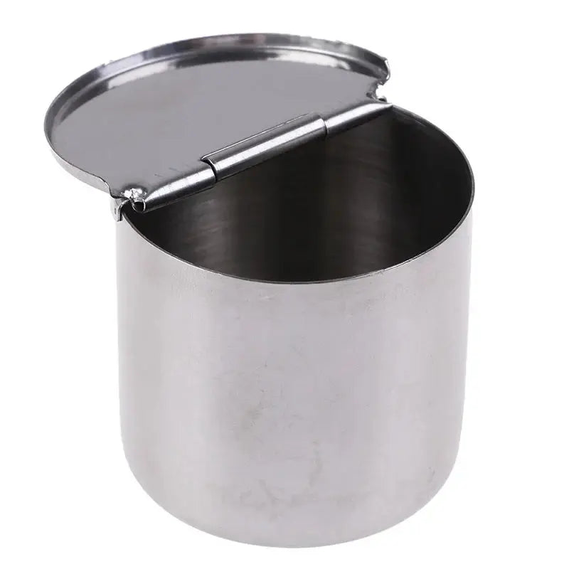 1 pc Boîte à Coton Dentaire Semi-ouverte – Récipient en Acier Inoxydable pour Boules de Coton, Alcool et Gaze Ma boutique