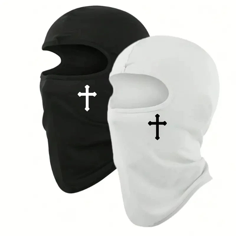 Masque facial à croix chrétienne, polyester outdoor