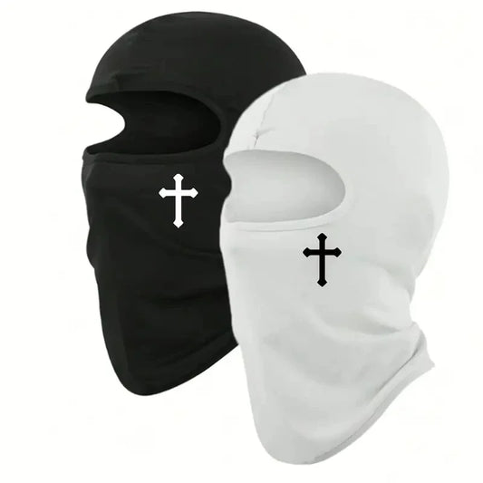 Masque facial à croix chrétienne, polyester outdoor