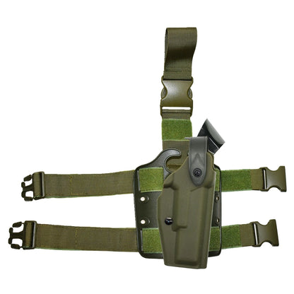 Holster Cuisse Tactique Drop Leg Glock 17/19/22/23/31/32 – Polymère, Compatible Lampe & Laser, Droitier | Noir, Vert, Tan - BLACKBEARD OUTDOOR INDUSTRIES