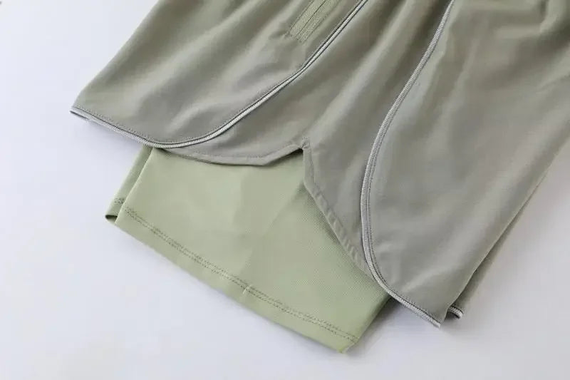 Shorts de Sport Femme 2-en-1 Taille Haute - Séchage rapide • Poche zippée • Confort anti-exposition - BLACKBEARD OUTDOOR INDUSTRIES