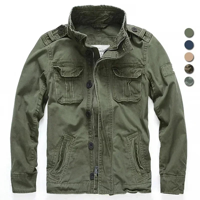 2025 Men Jacket Men M65 Denim Retro Cargo Jacketes Outdoor Multi Pockets Camo Tops Field Casual Fashion Hiking Coats Uniform BLACKBEARD OUTDOOR INDUSTRIES