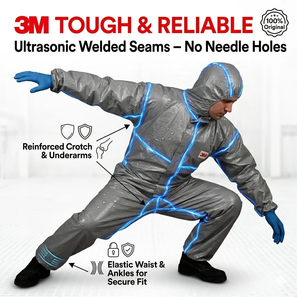 Combinaison de protection 3M 4570 - protection chimique professionnelle, Type 3/4/5/6, antistatique - BLACKBEARD OUTDOOR INDUSTRIES
