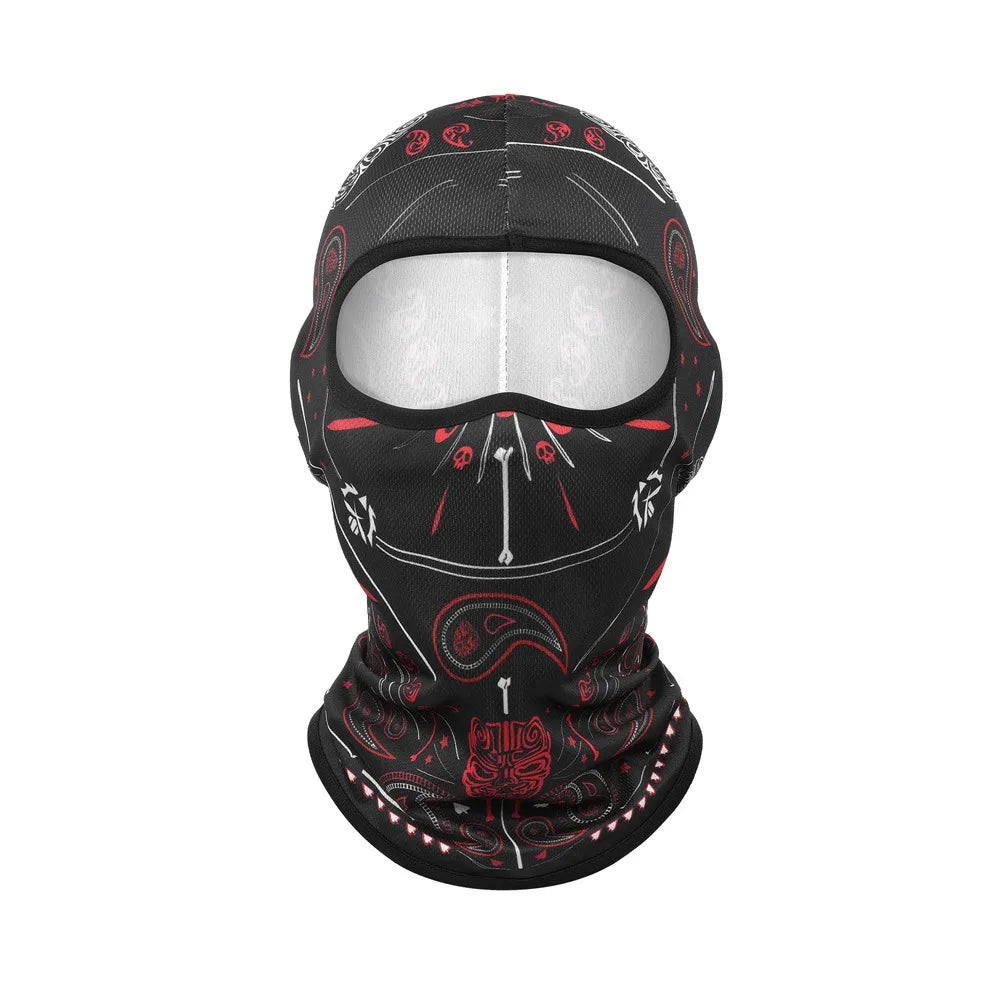 Cagoule balaclava à motifs imprimés pour vélo et outdoor
