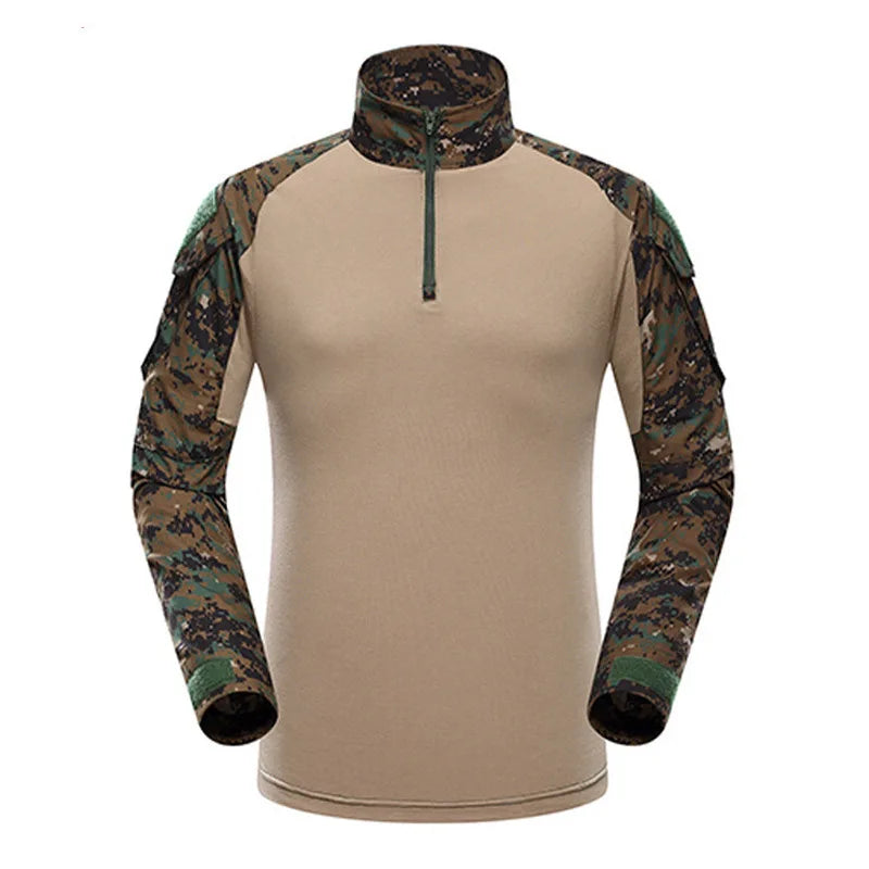 T-shirt Homme Manches Longues Outdoor — Modèle Patchwork Résistant - BLACKBEARD OUTDOOR INDUSTRIES