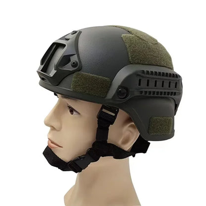 Casque Tactique MICH avec Rails Quick Release – Protection Tête ABS Airsoft Combat Outdoor - BLACKBEARD OUTDOOR INDUSTRIES