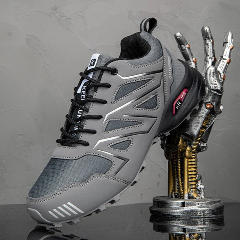 Chaussures de Randonnée Tactique Homme en Cuir — Respirantes, Antidérapantes, Grande Taille | EU 39-47