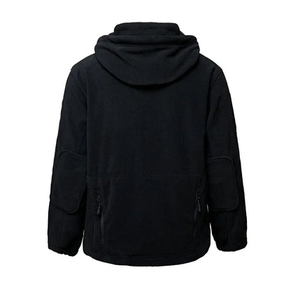Veste Polaire Tactique Homme à Capuche - Chaude et Coupe-Vent, Hiver