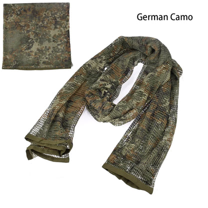 Chèche Tactique Camouflage Filet 190x90cm – Coton/Nylon, Multifonction | Airsoft, Chasse, Randonnée
