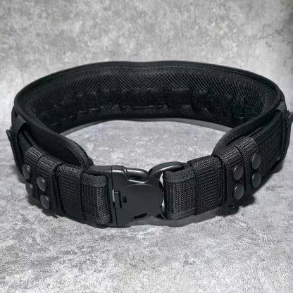 Ceinture Tactique 2-en-1 Nylon Velcro – Rigide Extérieure + Intérieure Respirante