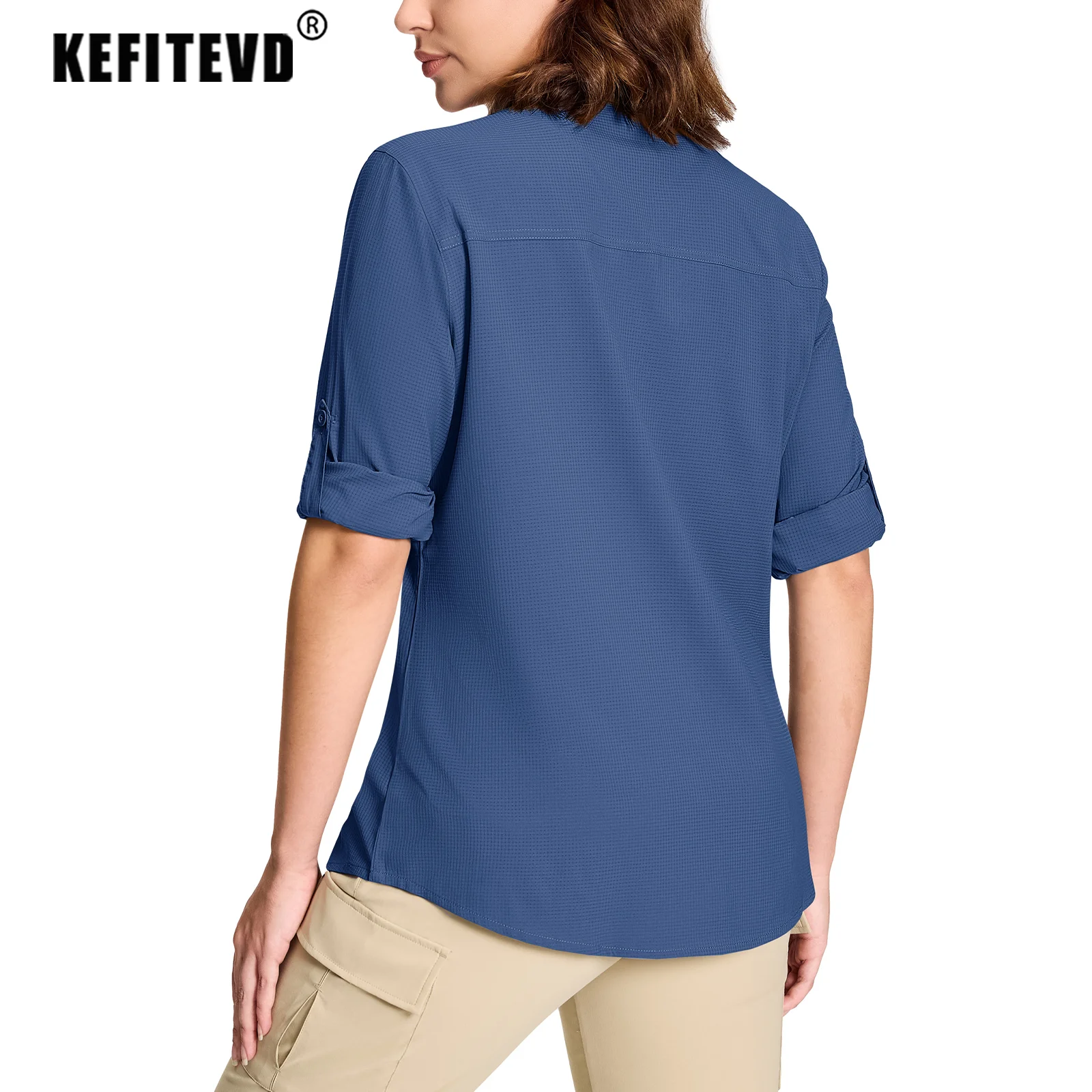 Chemise Femme de Randonnée KEFITEVD – Séchage Rapide, Respirante & Anti-UV – Manches Longues Modulables - BLACKBEARD OUTDOOR INDUSTRIES
