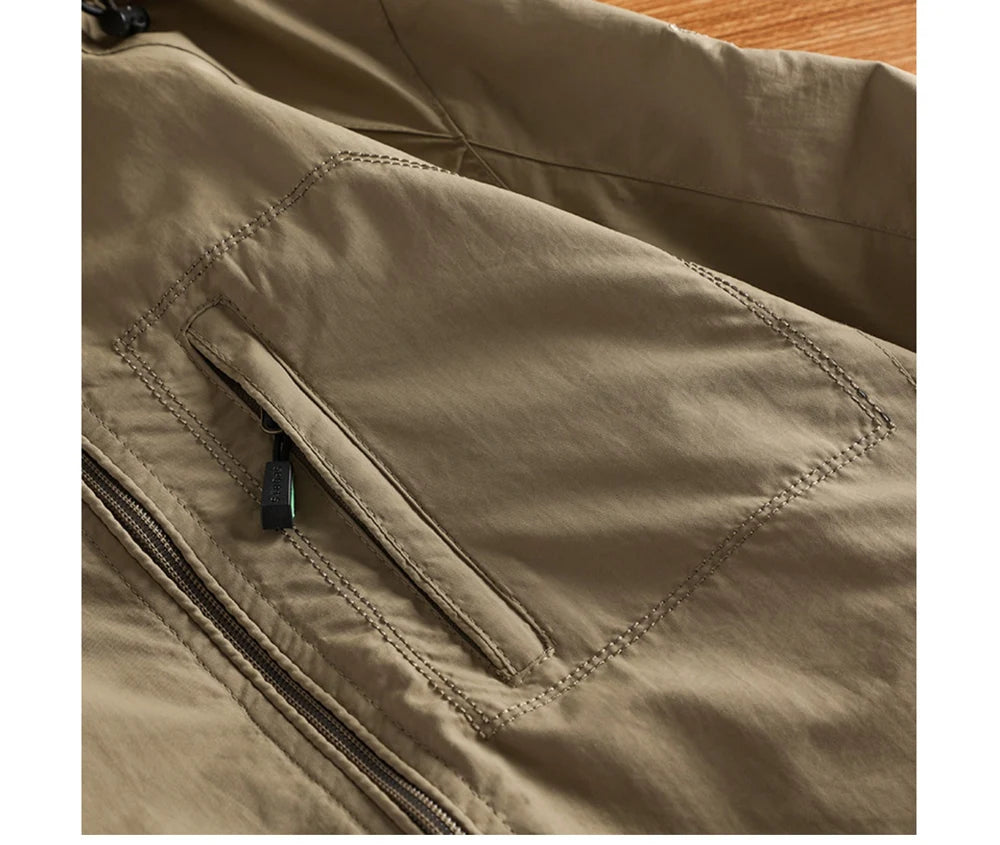 Veste Homme de Randonnée Étanche DIMUSI Coupe-Vent Respirant - BLACKBEARD OUTDOOR INDUSTRIES