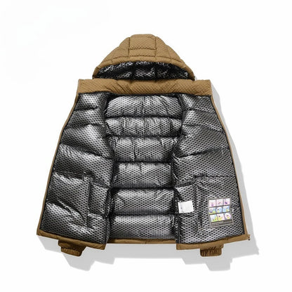 Veste homme hiver rembourrée à capuche
