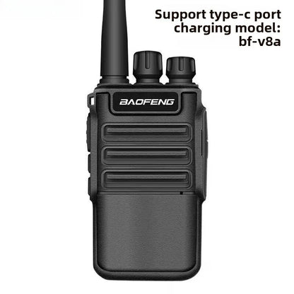 Talkie-Walkie Mini Baofeng BF-V8A 5W – Étanche IP67, Charge USB-C, Portée 5 km