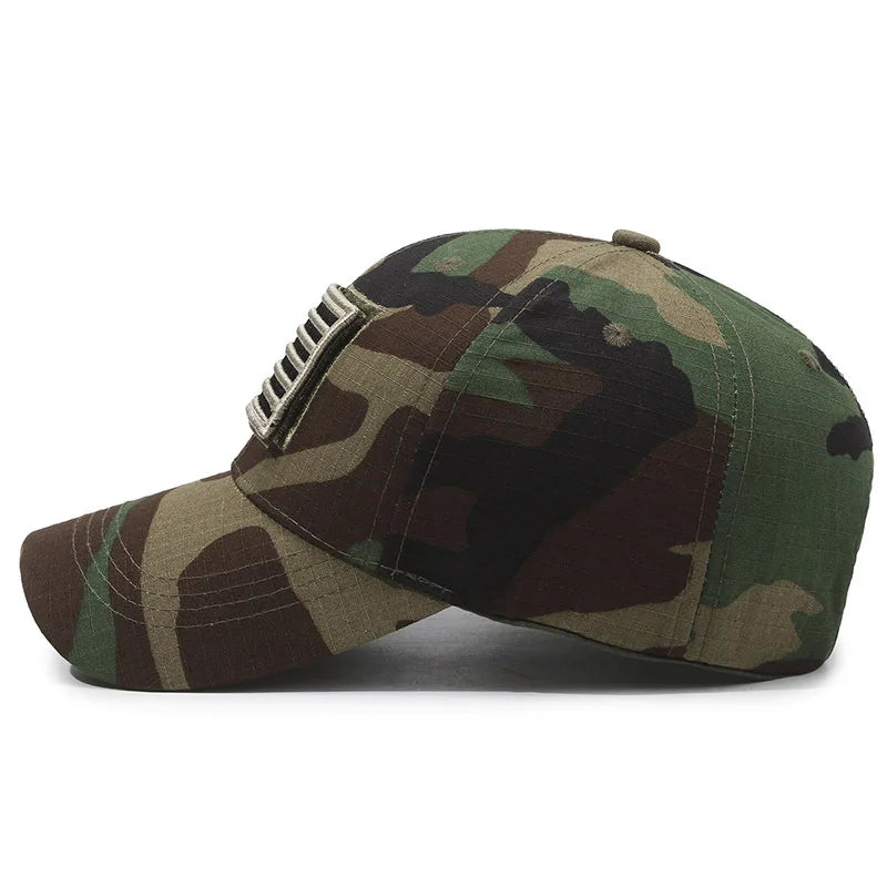 Casquette Baseball Drapeau Américain Brodé – Camouflage Respirante Unisexe | 14 Coloris - BLACKBEARD OUTDOOR INDUSTRIES