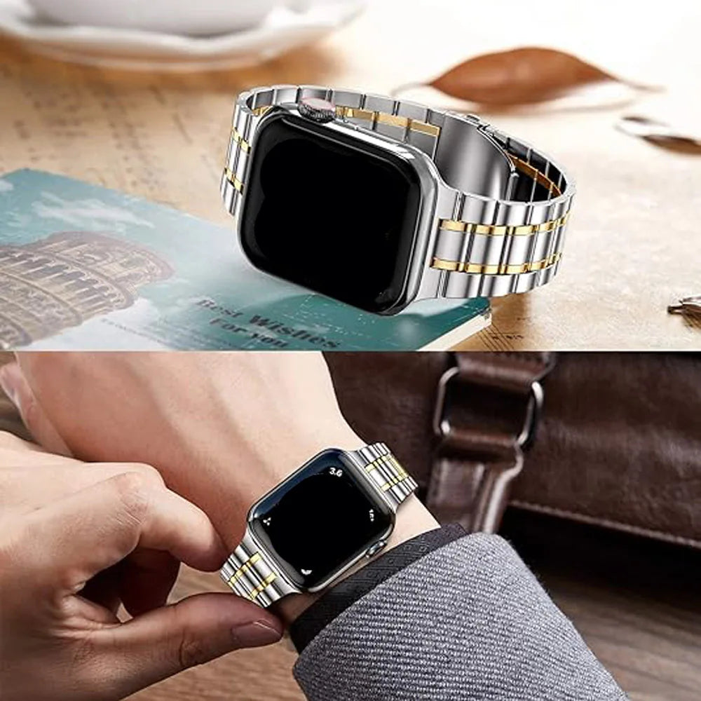 Bracelet en Acier Inoxydable pour Apple Watch – Bandes Métalliques pour iWatch Ultra / Series 10/9/8/7/6/5/4/3/SE BLACKBEARD OUTDOOR INDUSTRIES