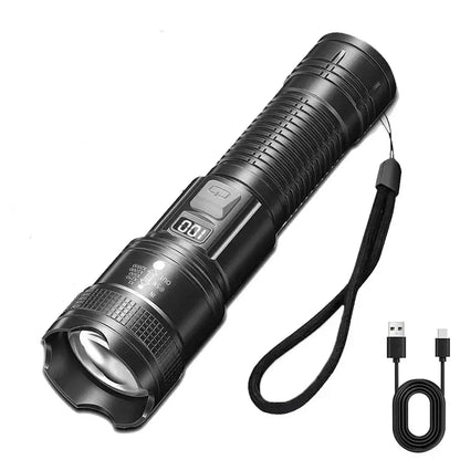 Lampe Torche LED 600LM BALDR | USB Rechargeable | Longue Portée 300m | Zoom Télescopique | Étanche | 3 Modes d’Éclairage Ma boutique