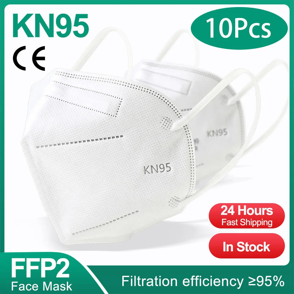 Masques FFP2 KN95 - 10 à 200 Pièces - Homologuées avec 5 Couches - BLACKBEARD OUTDOOR INDUSTRIES