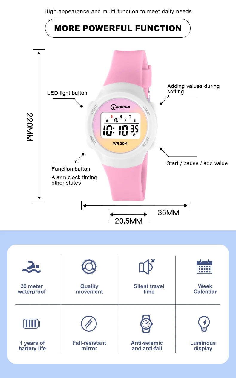 montre numérique sportive pour enfants waterproof Ma boutique