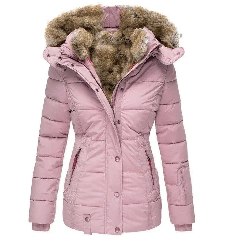 Parka longue femme à capuche zippée, du S au 5XL