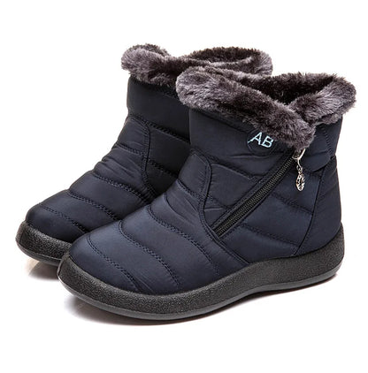 Bottines Hiver Femme Fourrées & Imperméables – Chaussures Chaudes à Talon Plat – Style Élégant & Confort – Neige / Froid - BLACKBEARD OUTDOOR INDUSTRIES