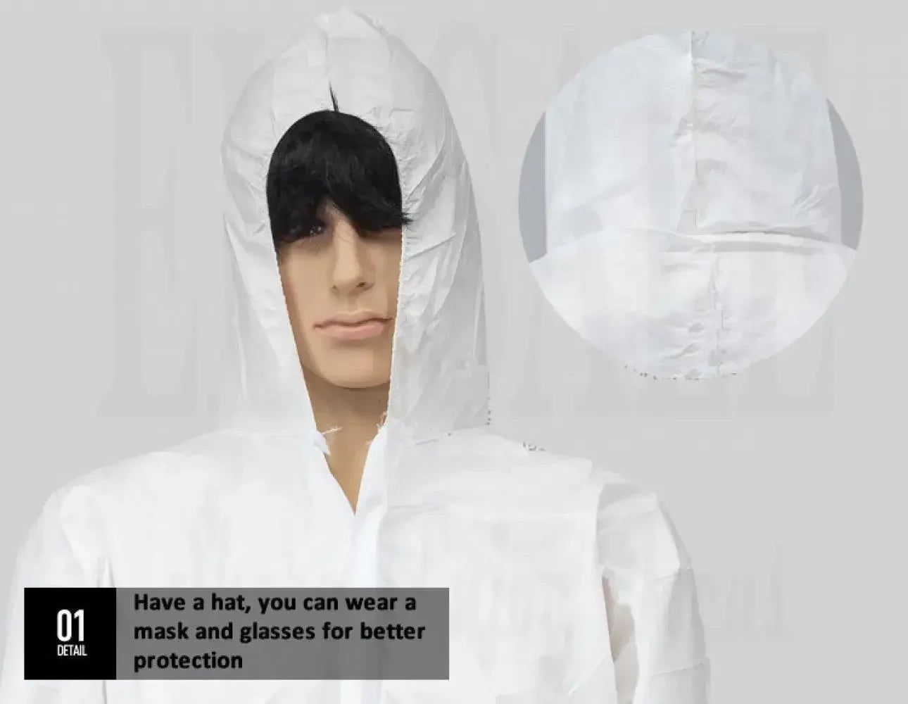 Combinaison de Protection Anti-Poussière Jetable - Vêtement de Sécurité Respirant pour Travaux, Peinture, et Isolation Sanitaire BLACKBEARD OUTDOOR INDUSTRIES