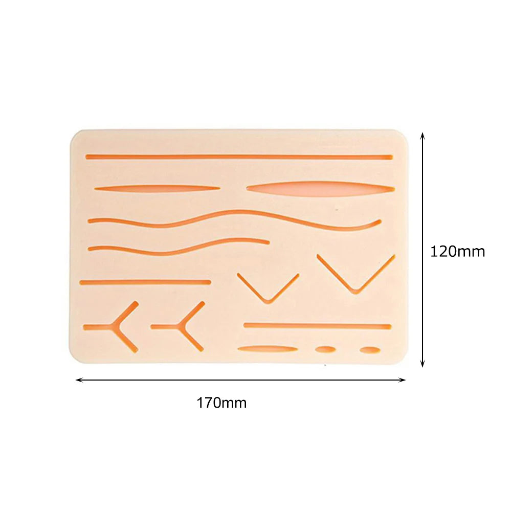 Kit de Suture Chirurgicale d’Entraînement – Pad Silicone 3 Couches | Étudiants Médecine & Secourisme