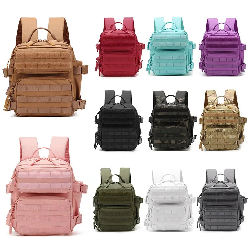 Mini sac à dos tactique femme 9 L avec porte-bouteille