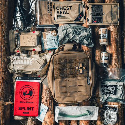 RHINO RESCUE SE IFAK – Kit Trauma Complet 25+ Pièces, Poche Tactique Premiers Secours
