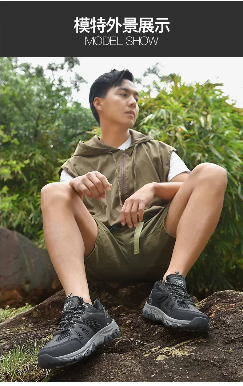 Chaussures de Randonnée Homme - Respirantes en Mesh, Légères et Résistantes - Chaussures de Sport pour Randonnée, Chasse et Activités Tactiques - BLACKBEARD OUTDOOR INDUSTRIES