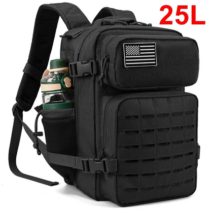 Sac à Dos Tactique Outdoor 25L/45L – Laser Cut MOLLE, Rucksack Polyvalent pour Homme et Femme - BLACKBEARD OUTDOOR INDUSTRIES