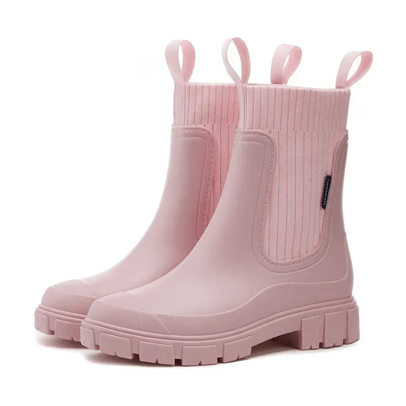 Bottes de pluie imperméables femme - Chelsea mi-mollet