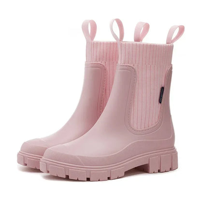 Bottes de pluie imperméables femme - Chelsea mi-mollet