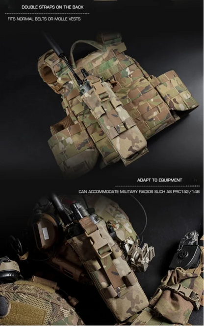 Pochette Radio PRC 152 - Sac Tactique MOLLE pour Walkie-Talkie Outdoor BLACKBEARD OUTDOOR INDUSTRIES
