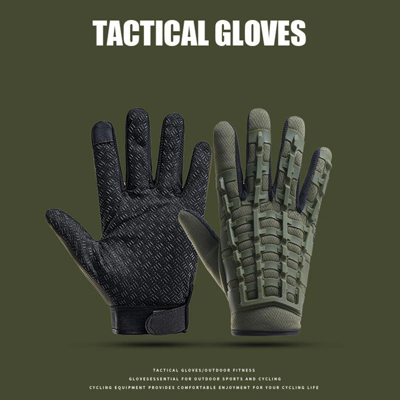 Gants Tactiques Plein Doigt TPR – Protection Articulations, Écran Tactile | Moto, Airsoft, Cyclisme