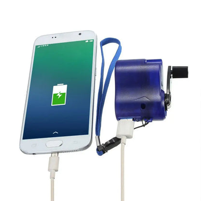 Chargeur USB à manivelle avec éclairage de secours