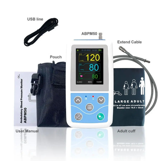 CONTEC ABPM50 – Moniteur de Pression Artérielle Ambulatoire 24H avec Logiciel PC