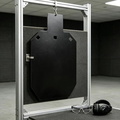 Cible de tir en acier noire 12 × 7 pouces à suspendre
