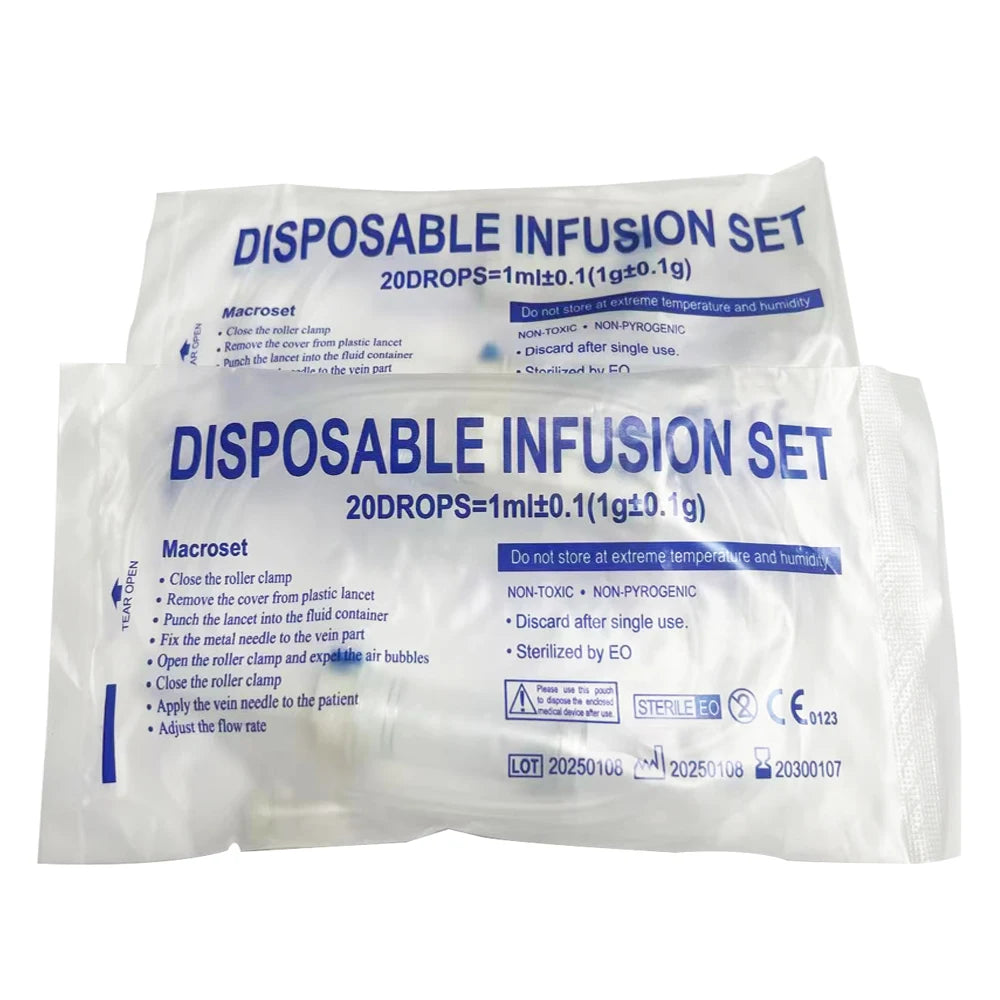 Set d'Infusion Jetable avec Embout Droit - Tuyau d'Infusion et Tube d'Injection Prolongé - BLACKBEARD OUTDOOR INDUSTRIES