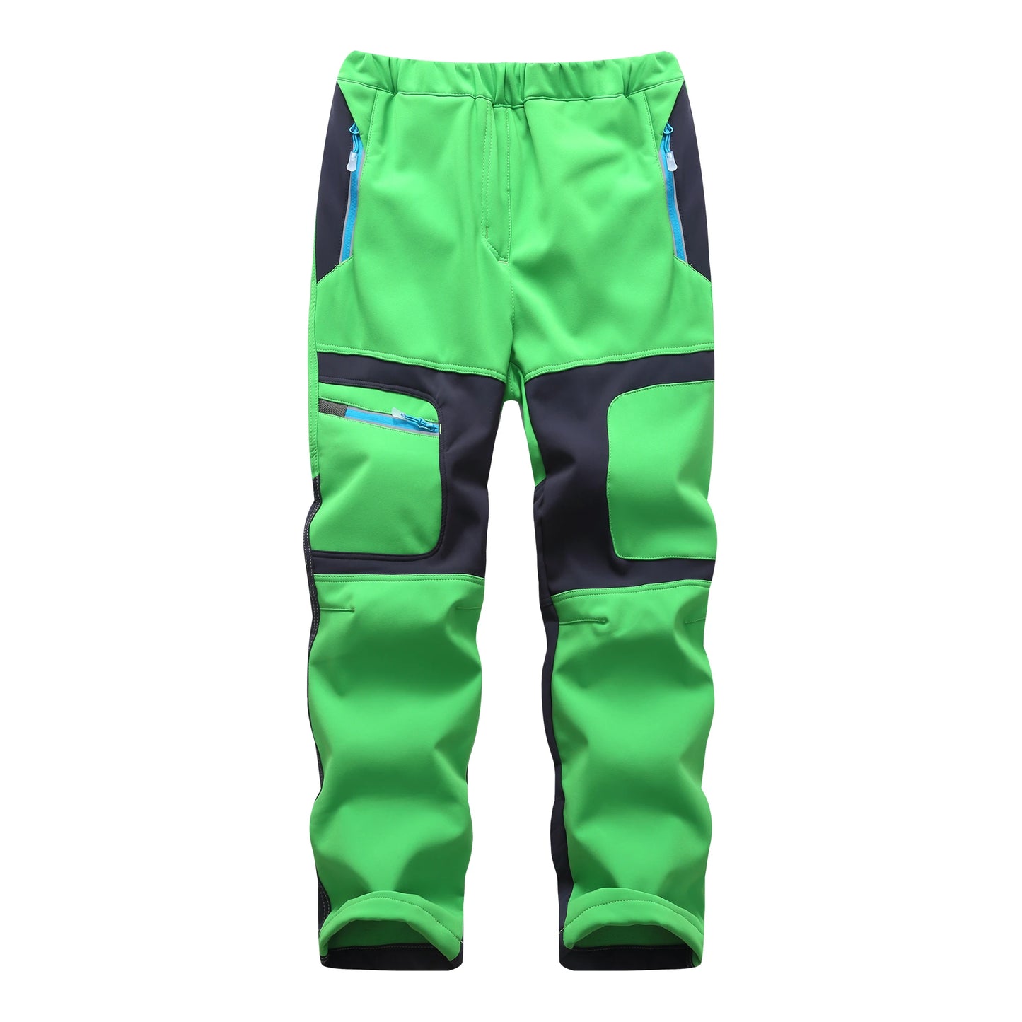 Pantalon Sport Enfant Soft Shell Imperméable Patchwork – Randonnée Escalade – Unisexe – 3 à 14 Ans
