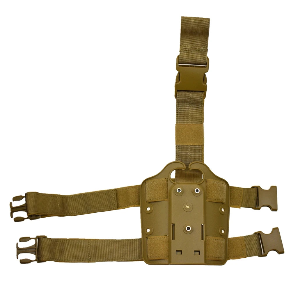Holster Cuisse Tactique Drop Leg Glock 17/19/22/23/31/32 – Polymère, Compatible Lampe & Laser, Droitier | Noir, Vert, Tan - BLACKBEARD OUTDOOR INDUSTRIES