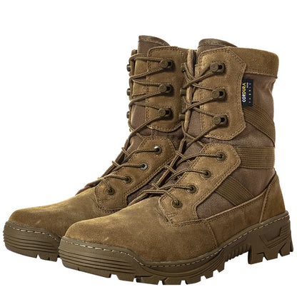 Chaussures Tactiques Montantes Homme Imperméables — Cuir, Semelle Caoutchouc, Tailles 39-46