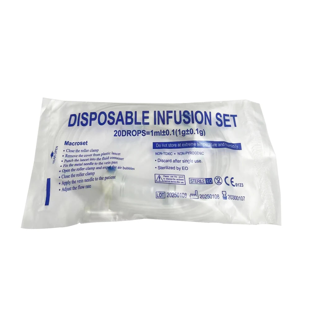 Set d'Infusion Jetable avec Embout Droit - Tuyau d'Infusion et Tube d'Injection Prolongé - BLACKBEARD OUTDOOR INDUSTRIES