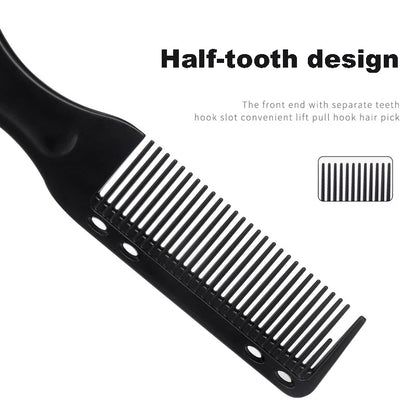 Brosse Peigne Double Face – Barbe & Coiffure Unisexe, Style Barbier Vintage, 17 cm