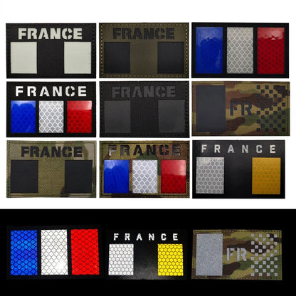 Patch Drapeau France IR Réfléchissant – Badge Tactique Brodé pour Casquette, Sac, Brassard - BLACKBEARD OUTDOOR INDUSTRIES
