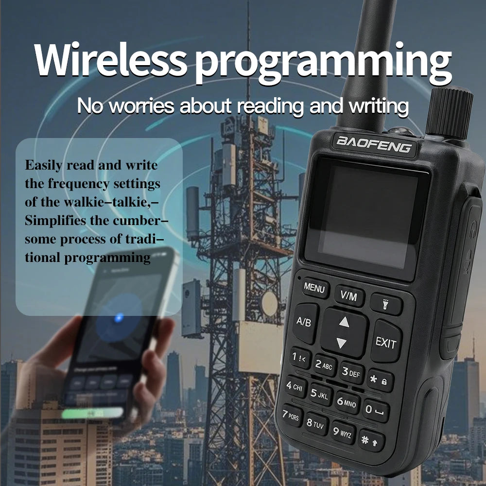 Talkie-Walkie Baofeng MINI-5 – Programmation Bluetooth, 999 Canaux, USB-C, Double PTT