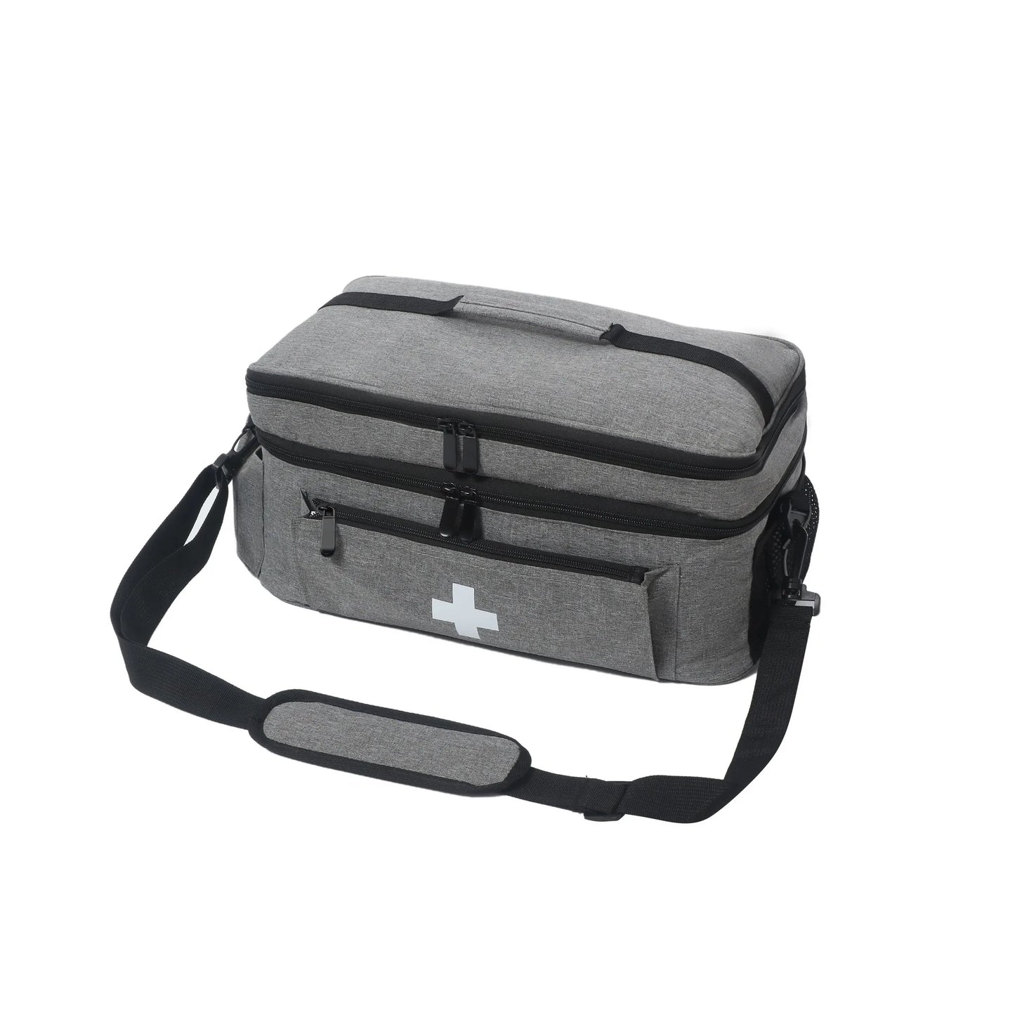 Sac Médical Grande Capacité – Trousse de Secours Portable Double Compartiment, Poche Frontale, Multi-port