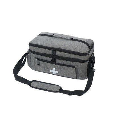 Sac Médical Grande Capacité – Trousse de Secours Portable Double Compartiment, Poche Frontale, Multi-port