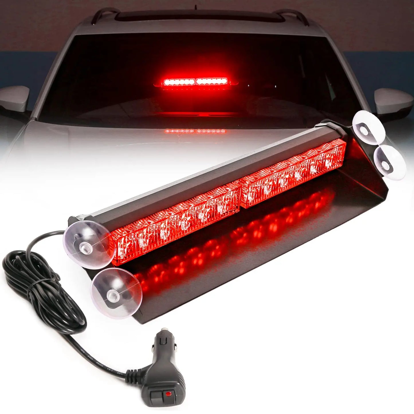 Gyrophare LED 12LED Barre Lumineuse d'Urgence — Police, Ambulance, Pompiers | 12-24V | IP67 - BLACKBEARD OUTDOOR INDUSTRIES